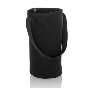 Thirty One Felt Wine & Gift Bag in Black With Brushed Graphite NWT